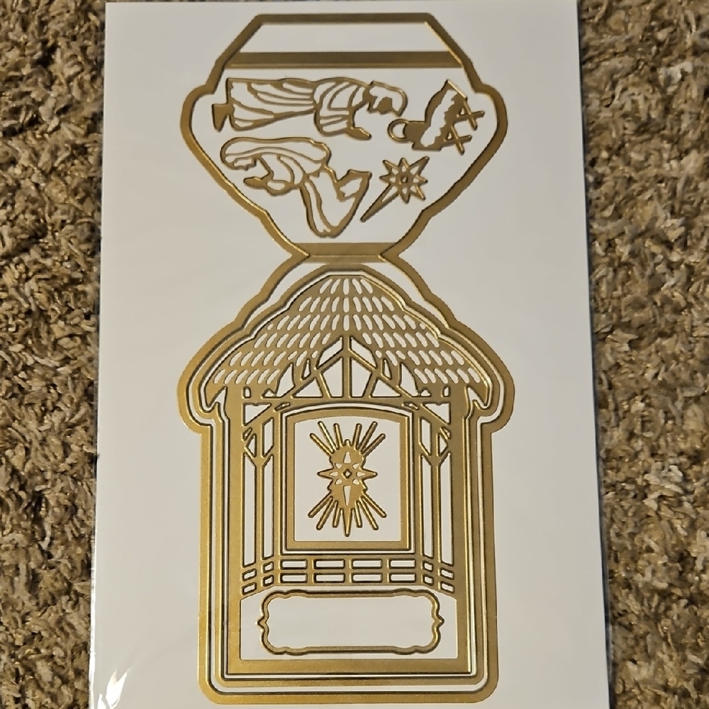 Gold Nativity Scene Die Cut